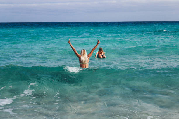 Girls going surfing