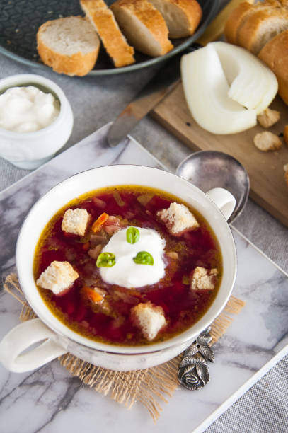 istock Traditional Russian Ukrainian soup (borscht) 905515726