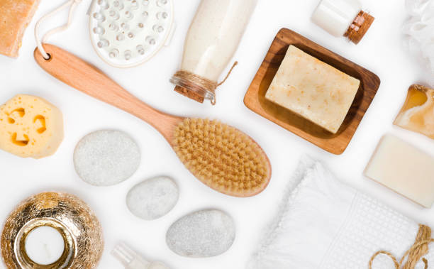 istock Various spa and body care products isolated on white background 905517216