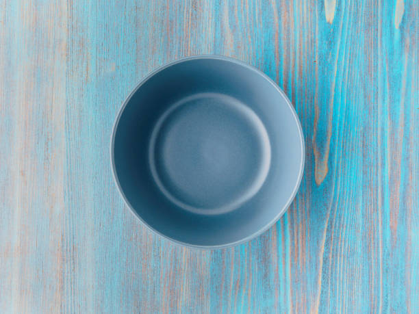 istock empty ceramic bowl for soup on the old wood turquoise table 905526834