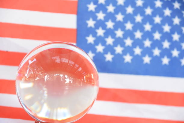 istock Flag and crystal ball 905530656