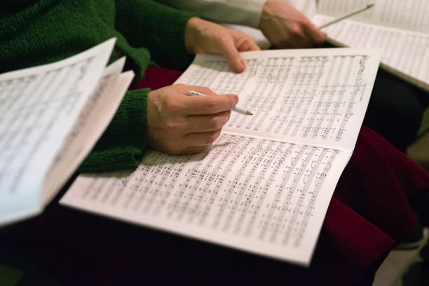 Sheet music on the music stand
