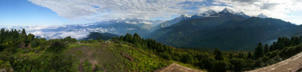 istock Annapurna range from Poon Hill during sunrise, Nepal 905530950