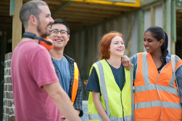 istock Workers finish on building site for the end of the week 905540122