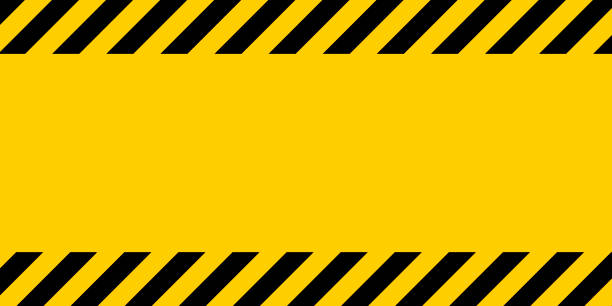Black and yellow warning line striped rectangular background, yellow and black stripes on the diagonal Black and yellow warning line striped rectangular background, yellow and black stripes on the diagonal, a warning to be careful of the potential danger vector template sign border hazardous waste symbol stock illustrations