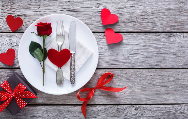 istock Romantic dinner concept. Valentine day or proposal background 905549502
