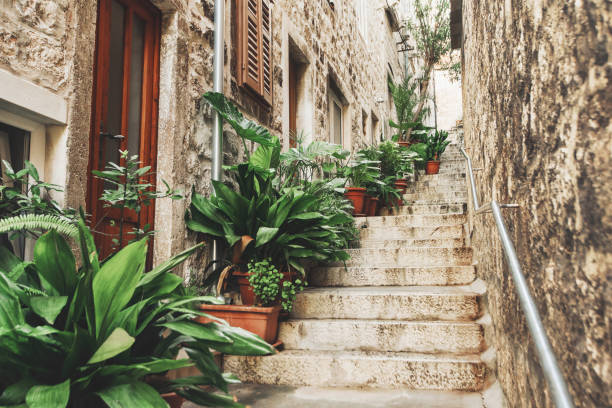 Medieval street, Hvar, Dalmatia, Croatia