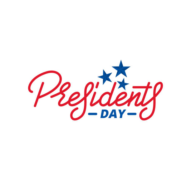 Presidents Day. Typographic lettering logo for USA Presidents Day celebration Presidents Day. Typographic lettering logo for USA Presidents Day celebration. presidents day logo stock illustrations