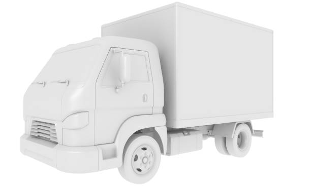 istock Cargo truck isolated on white 905579278