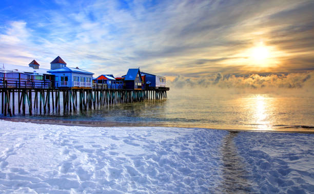 istock Arctic sea smoke on Old Orchard Beach 905583504