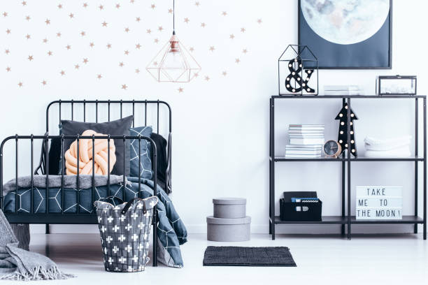 istock Stars stickers in bedroom interior 905591598