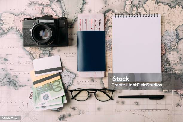 Tourism Stock Photo - Download Image Now - Map, Travel, Passport