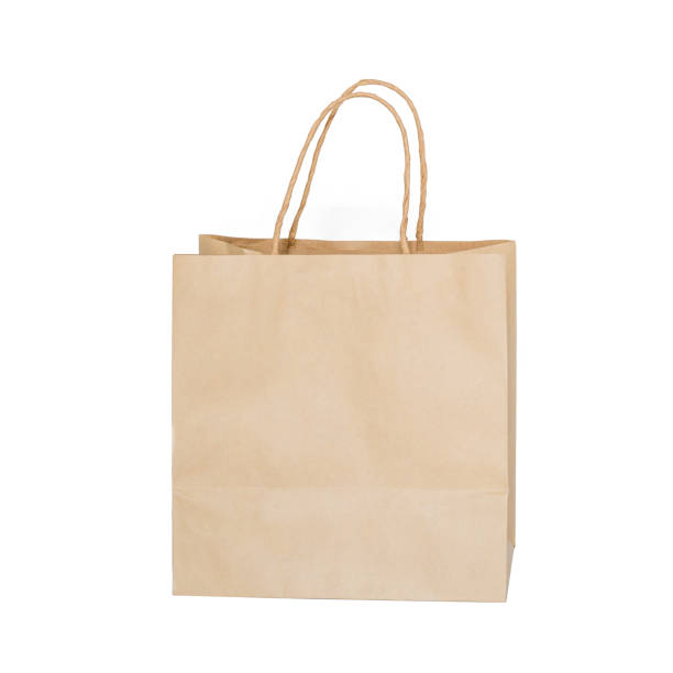 istock Paper bag brown isolated on white background. 905595754