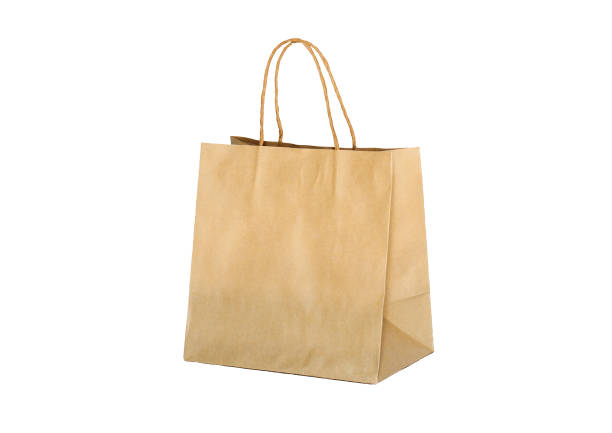 istock Paper bag brown isolated on white background. 905595762