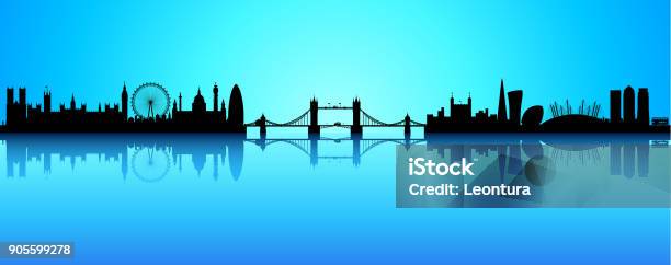 London Stock Illustration - Download Image Now - London - England, Urban Skyline, In Silhouette