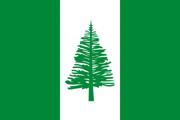 Vector illustration of Flag Norfolk Island flat style