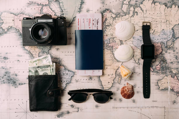 istock passport with ticket and money on map 905600454