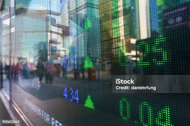 Hong Kong Display Stock Market Data Stock Photo - Download Image Now - Stock Market and Exchange, Investment, Finance