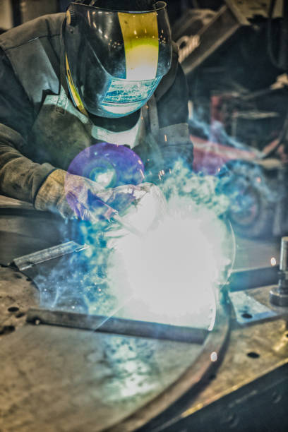 istock Welder in a factory 905612170