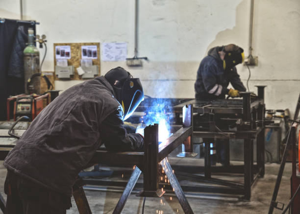 istock Welder in a factory 905615864