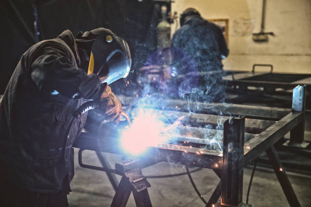 istock Welder in a factory 905615986