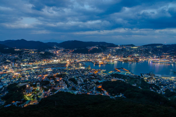 istock Nagasaki Skyline, Blue Hour 905619460