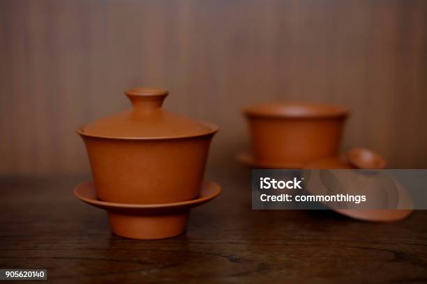 Two Chinese Tea Sets Stock Photo - Download Image Now - Antique, Art, Brown