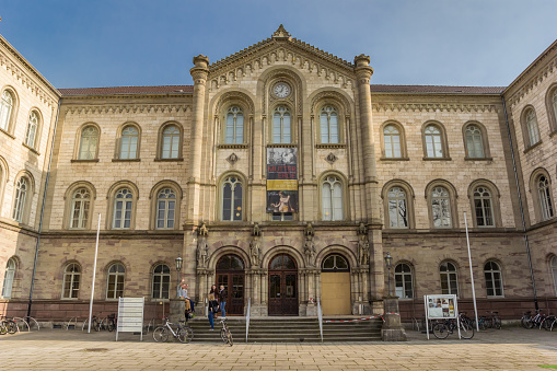 Gottingen, Germany - October 17, 2017: University art museum in the historical center of Gottingen, Germany