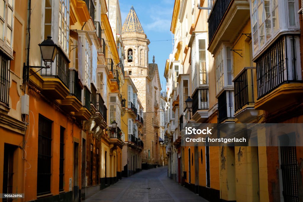Historic district of Cadiz, Andaluse, Spain Balconies in the historic district of Cadiz, Andaluse, Spain Cádiz Stock Photo