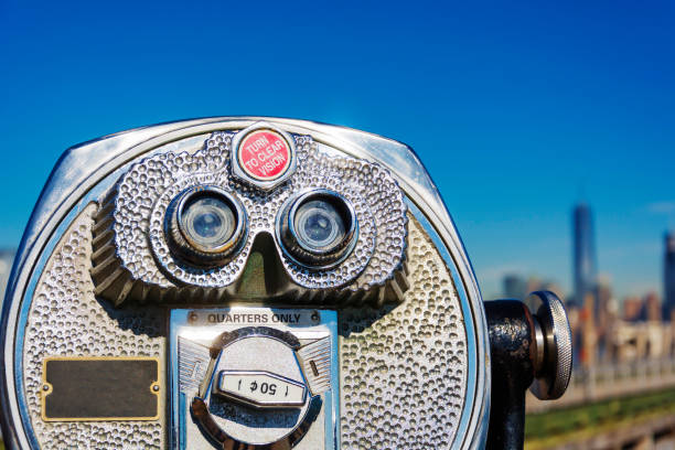 istock Close up of coin operated binoculars 905630712