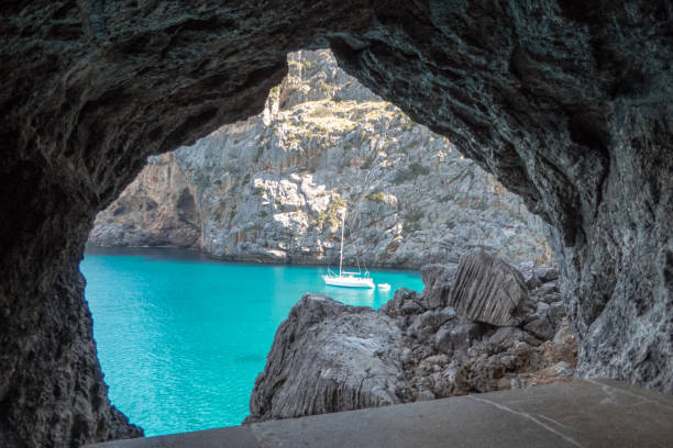 istock Viewpoint on rocky coast on a boat in the Mediterranean in Mallorca 905637638