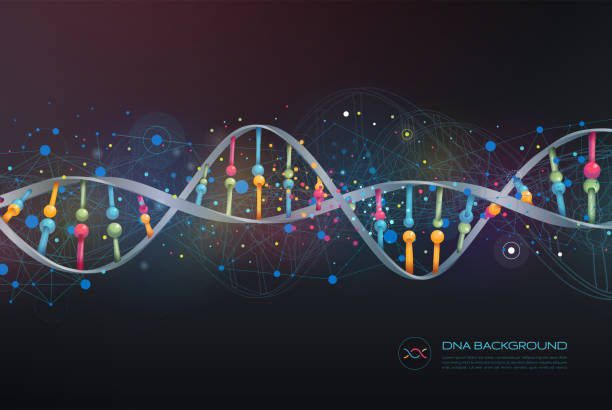 abstrakcyjne tło dna - dna backgrounds healthcare and medicine magnification stock illustrations