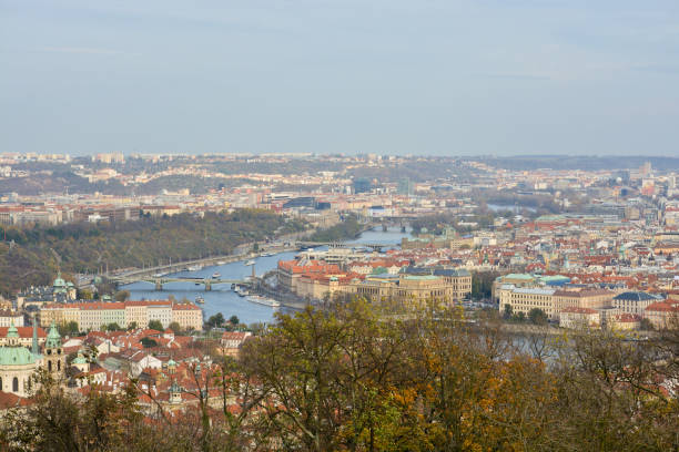 istock Panorama of Prague. The Vltava River. 905653902