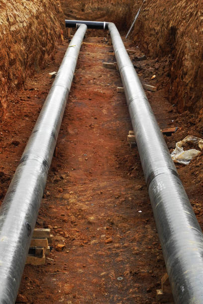 istock Construction site of oil pipeline 905667998