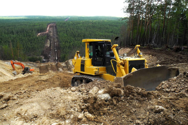 istock Construction site of oil pipeline 905668788