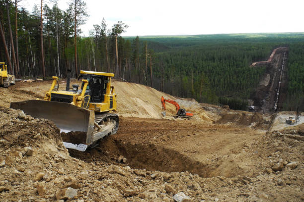 istock Construction site of oil pipeline 905670886