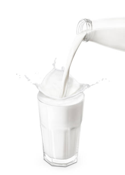 istock glass of milk with splashes 905671246