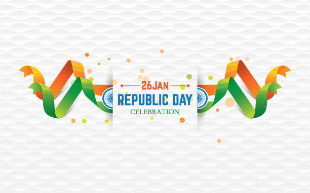 Republic Day Background Design Republic Day Background with Indian National Flag Vector Illustration number 26 stock illustrations