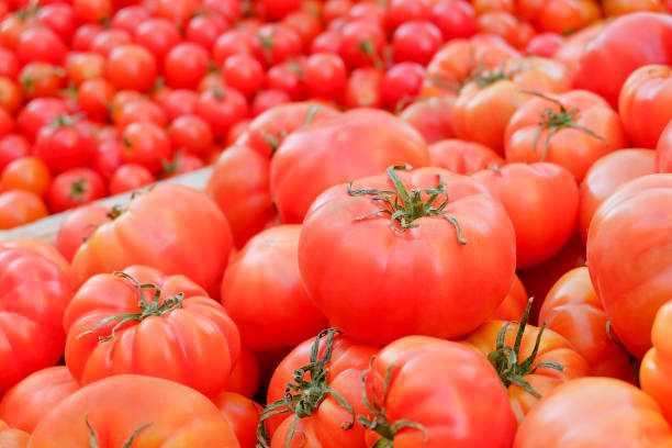 Tomatos at the market in Sicily