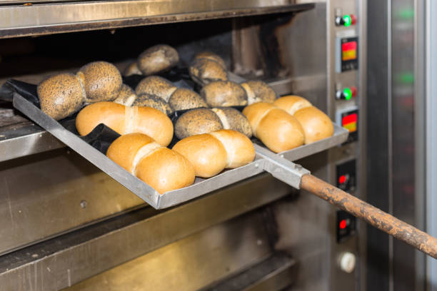 istock baking pastries and bread in an oven at a bakery 905682314