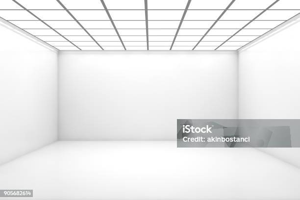 Empty 3d Room Stock Photo - Download Image Now - Domestic Room, Blank, Empty