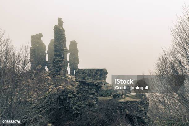Ancient Stone Ruins Of A Fort At Vizzavona In Corsica Stock Photo - Download Image Now