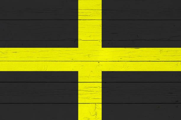 istock Flag on wooden background 905683248