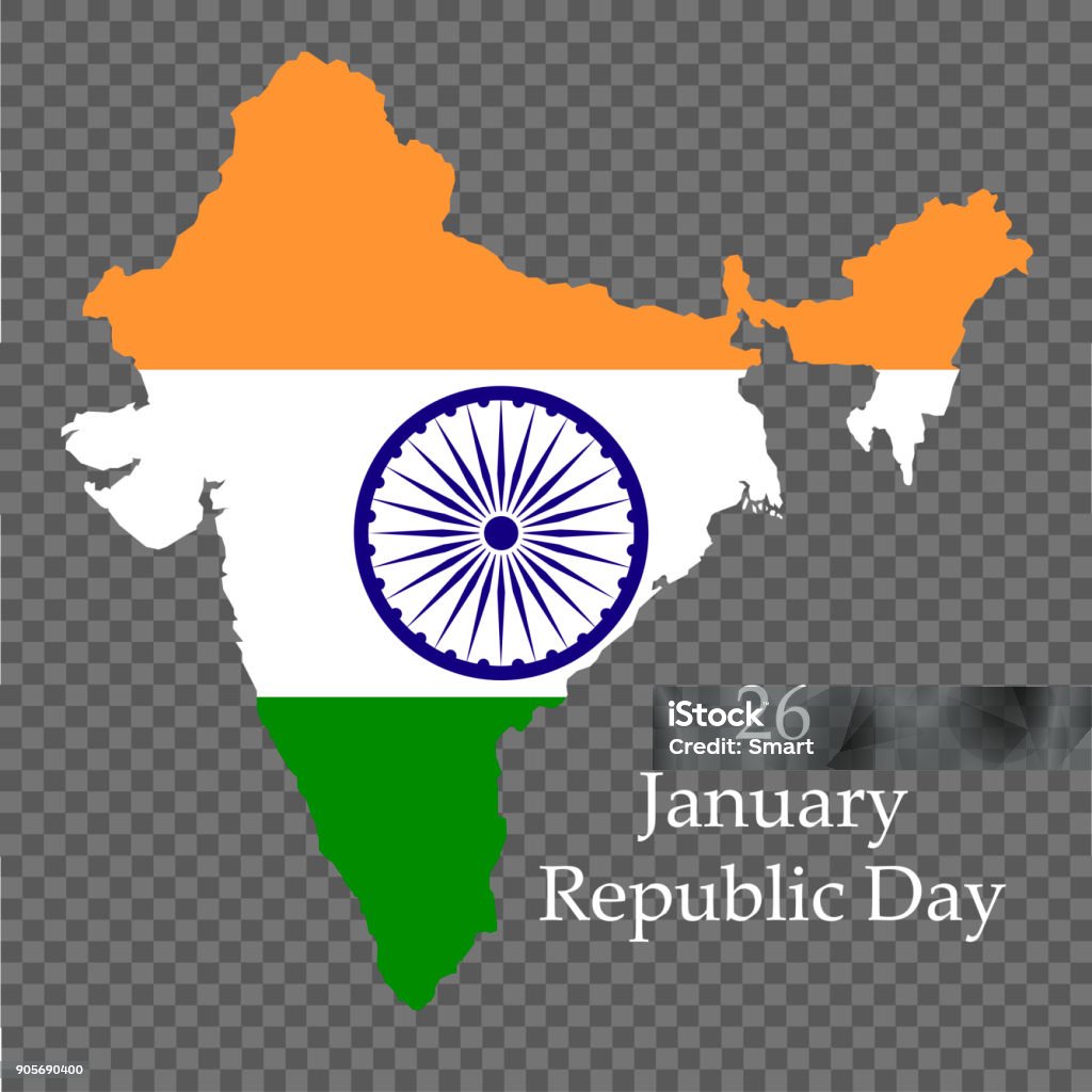 Republic Day Of India 26 January National Flag Of India Vector ...