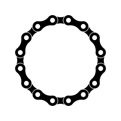 Bicycle chain circle on a white background. Vector