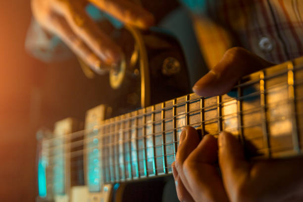 istock electric guitar, close up 905700142