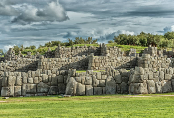 sacsayhuaman, rovine inca a cusco, perù - provincia di cusco foto e immagini stock