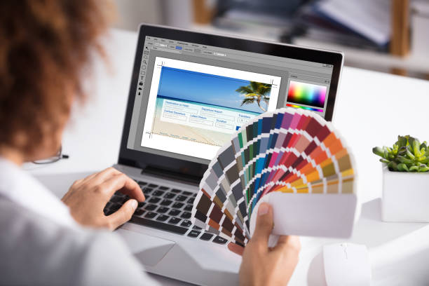 istock Female Designer Holding Colorful Swatch 905715676