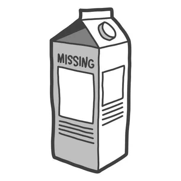 Vector illustration of Milk carton