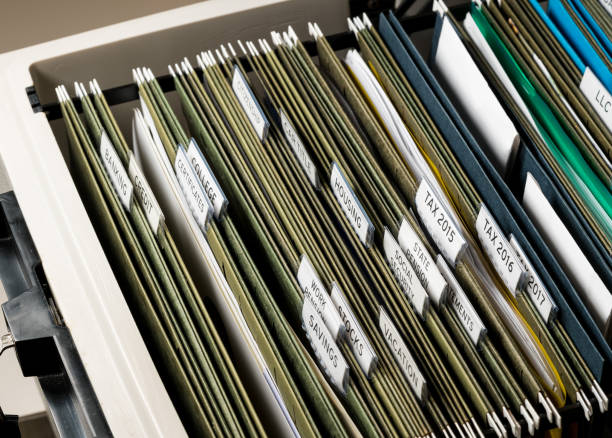 istock Home filing system for Social Security organized in folders 905724048